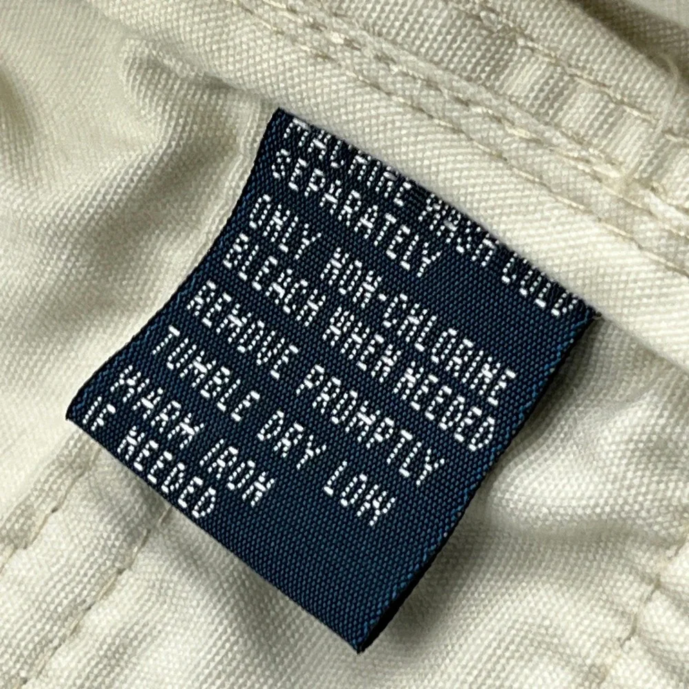 Polo Ralph Lauren Harrington Jacket Mens Medium Cream Full Zip Lightweight Biker